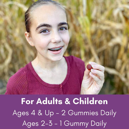 Elderlane Elderberry Gummies for Adults and Kids - Immune Support - Non-GMO, Vegan, Gluten-Free, Gelatin-Free - 60ct, 100mg