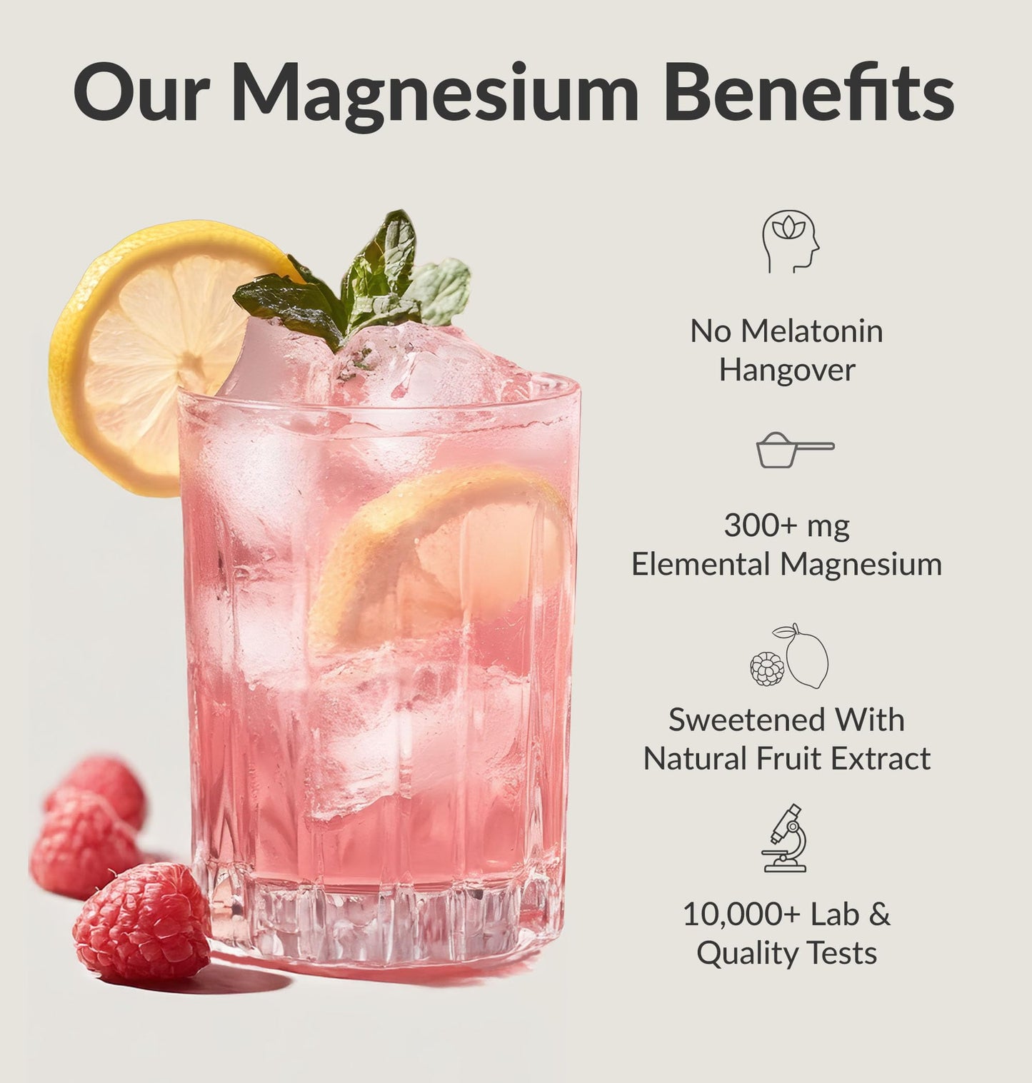 BIOptimizers Magnesium Breakthrough Drink – 8 Magnesium Forms, Electrolytes & Sleep | Raspberry Lemon