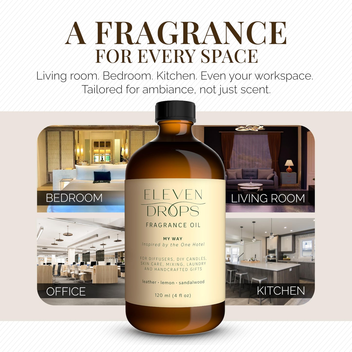 Eleven Drops My Way Diffuser Oil – Premium 16oz Fragrance Inspired by The One Hotel