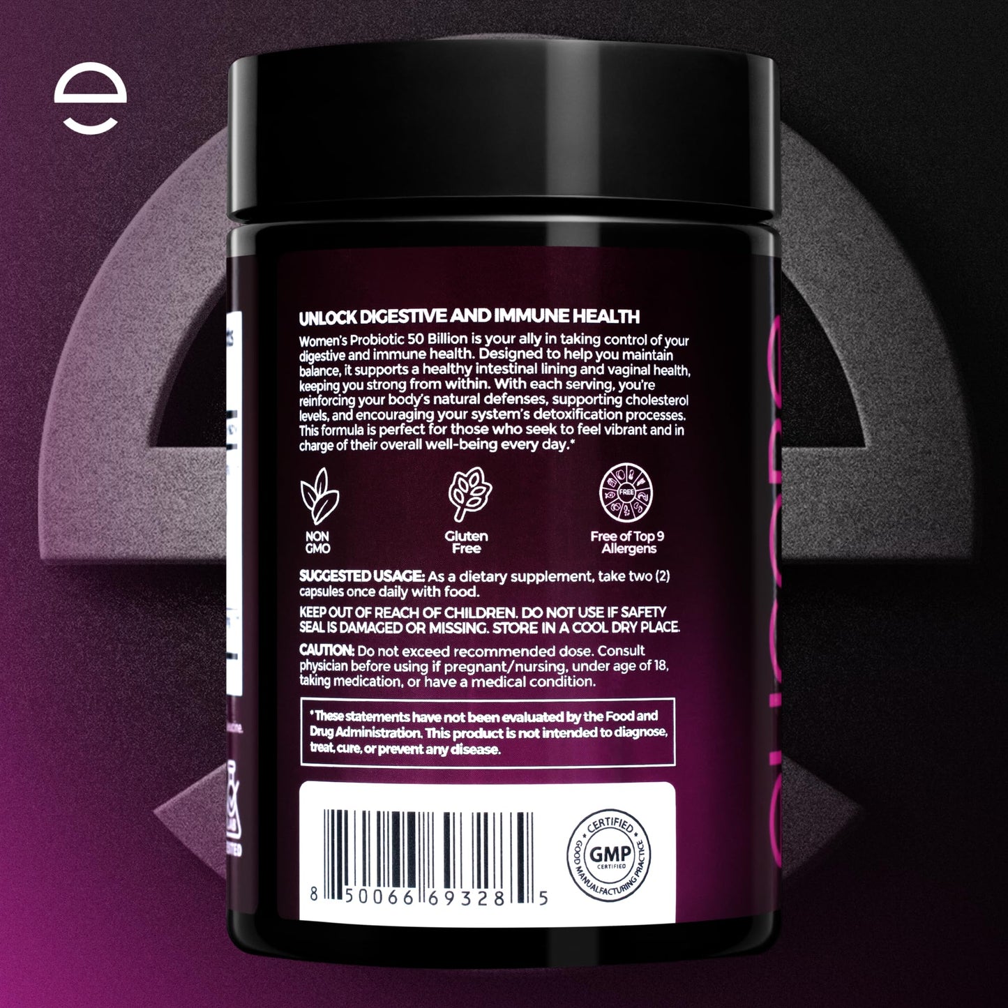 ELICORE Probiotics for Women 50B CFU – Digestive & Vaginal Health | MAKTREK Bi-Pass