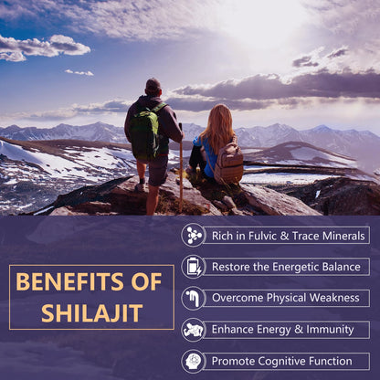 Elikadur 2000 mg Shilajit Supplement – 85+ Minerals, 60% Fulvic Acid, 120 Vegan Capsules