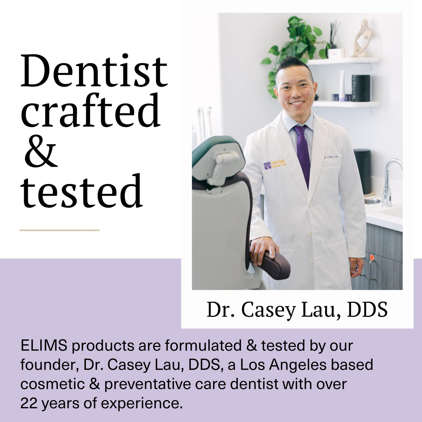 Elims Nano Hydroxyapatite Toothpaste – Fluoride-Free, Remineralizing Whitening for Sensitive Teeth, SLS-Free, Lavender Vanilla Mint Favlor for Adults & Kids, 4oz