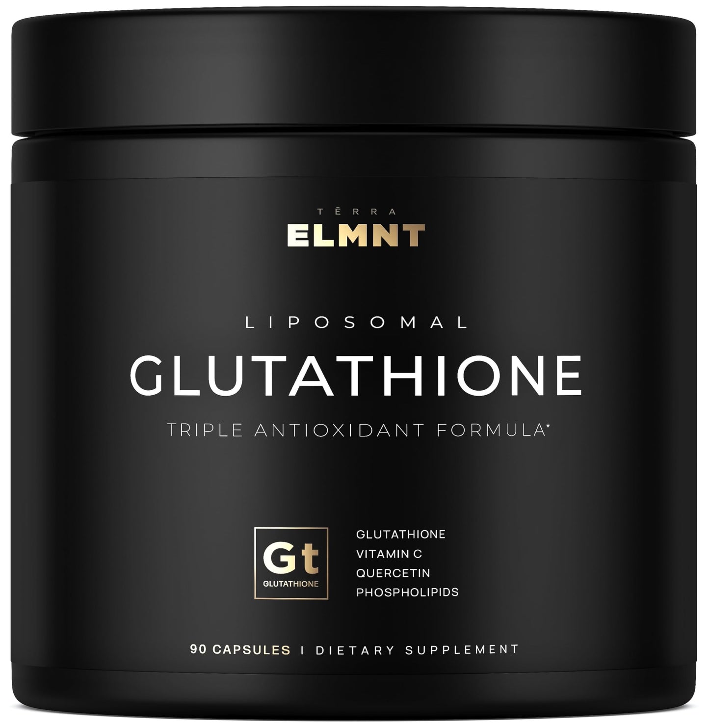 ELMNT 2150mg Super Liposomal Glutathione – Vitamin C + Quercetin (90 Pills, Non-GMO)