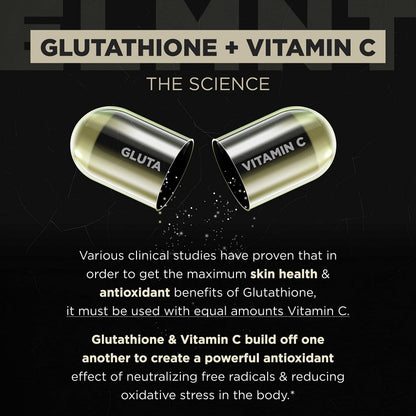 ELMNT 2150mg Super Liposomal Glutathione – Vitamin C + Quercetin (90 Pills, Non-GMO)