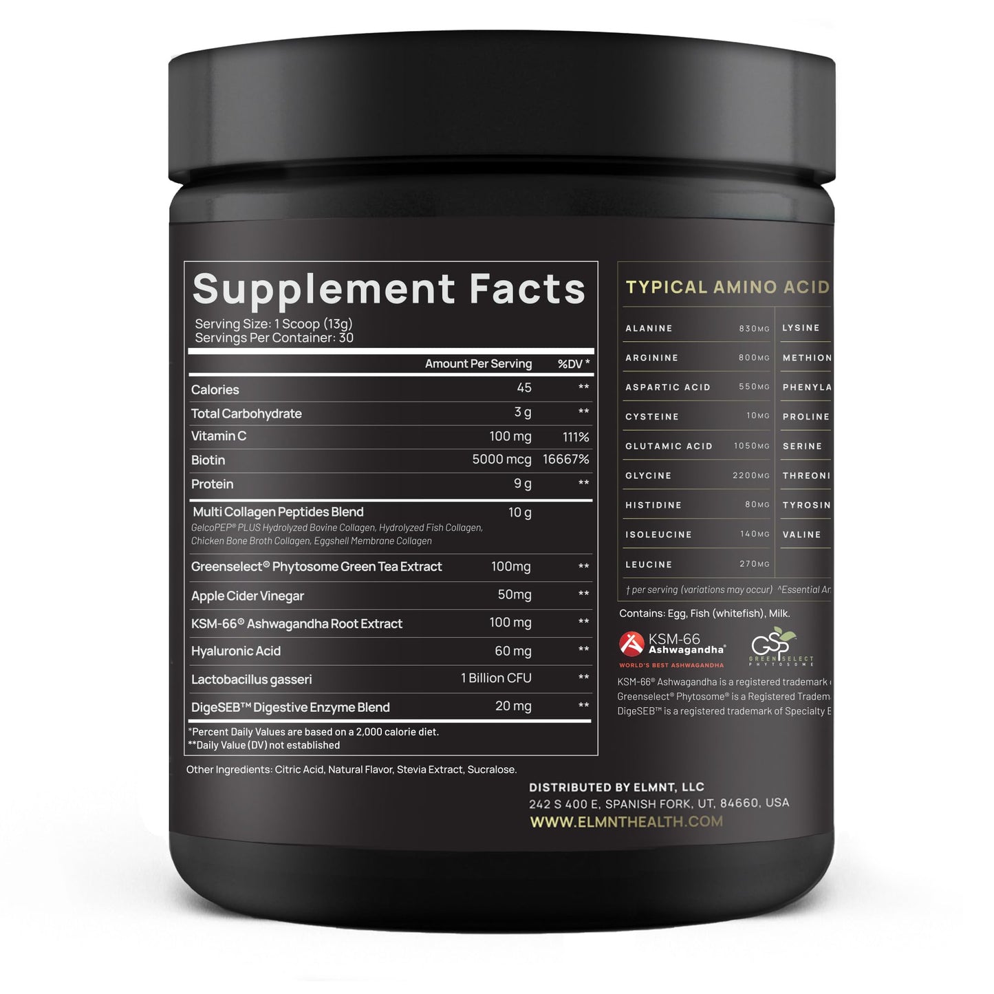ELMNT Super Collagen Burn for Women – Multi Collagen Protein, Probiotics, Hyaluronic Acid