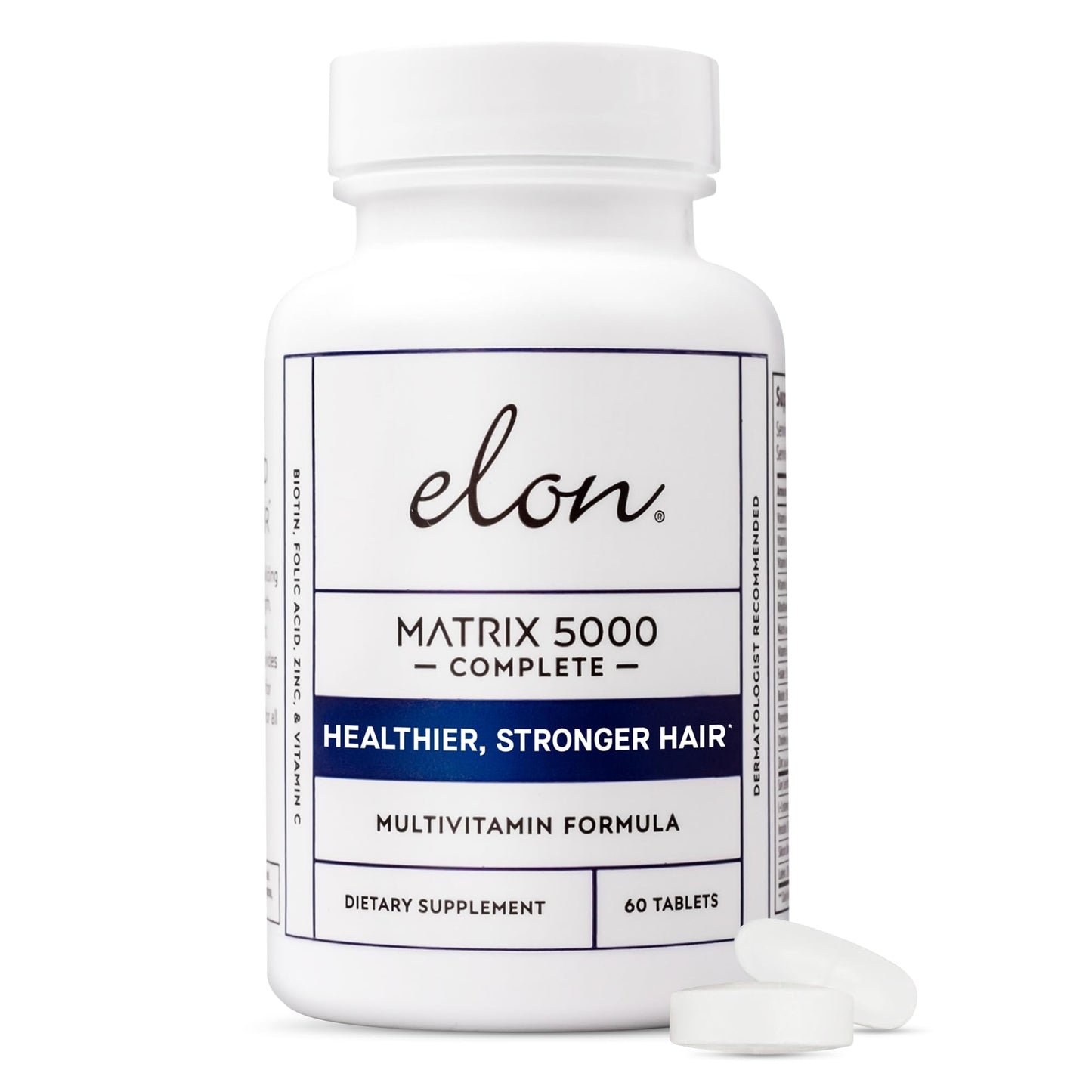 Elon Matrix 5000 Complete Multivitamin – Hair, Skin & Nails Growth Vitamins | Biotin 5000mcg | 60 Day Supply