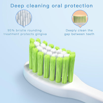 ELOTAME Kids U-Shaped Electric Toothbrush - Rechargeable Rocket Toothbrush for Boys 7-14 | 2-Min Timer, 6 Modes, 4 Brush Heads