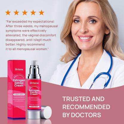 Elrisme Estriol Cream for Women – Natural Bioidentical Estrogen, Menopause Support, 50ml