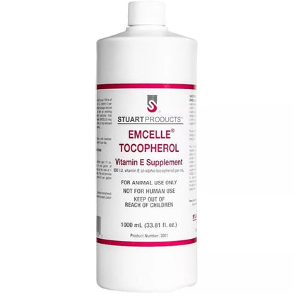 EMCELLE Tocopherol Liquid Solution – Micellized Vitamin E for Animals (1000 mL)