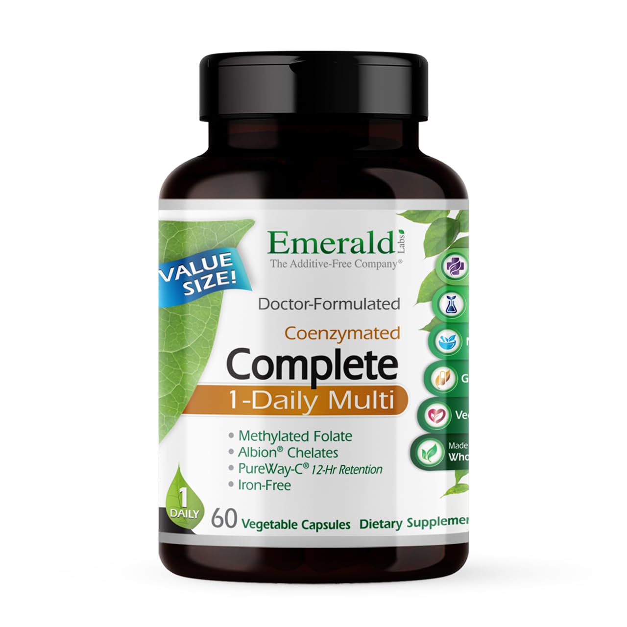 EMERALD LABS Complete 1-Daily Multivitamin for Men & Women – 60 Veg Capsules