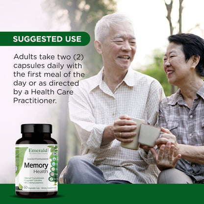 EMERALD LABS Memory Health – Brain Health & Memory Supplement with Meriva Turmeric, Vitamin B12 & More | 60 Veg Capsules