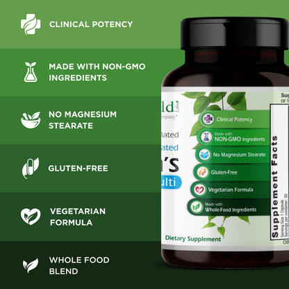 EMERALD LABS Men's 1 Daily Multi – Additive-Free Multivitamin with Vitamin D3, Zinc & Lycopene (30 Veg Capsules)
