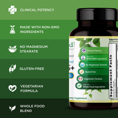 EMERALD LABS Men's 45+ Clinical Multi – Multivitamin for Bone & Heart Health | Gluten-Free & Vegetarian | 120 Veg Capsules