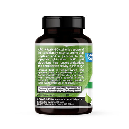 Emerald Labs NAC 600mg – N-Acetyl-L-Cysteine, Vegan Detox Support, 60 Capsules