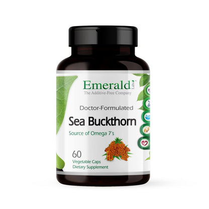 EMERALD LABS Sea Buckthorn - 60 Vegetable Capsules | Vitamins C, E & Omega-7 for Adrenal, Energy, Skin & Immune Health