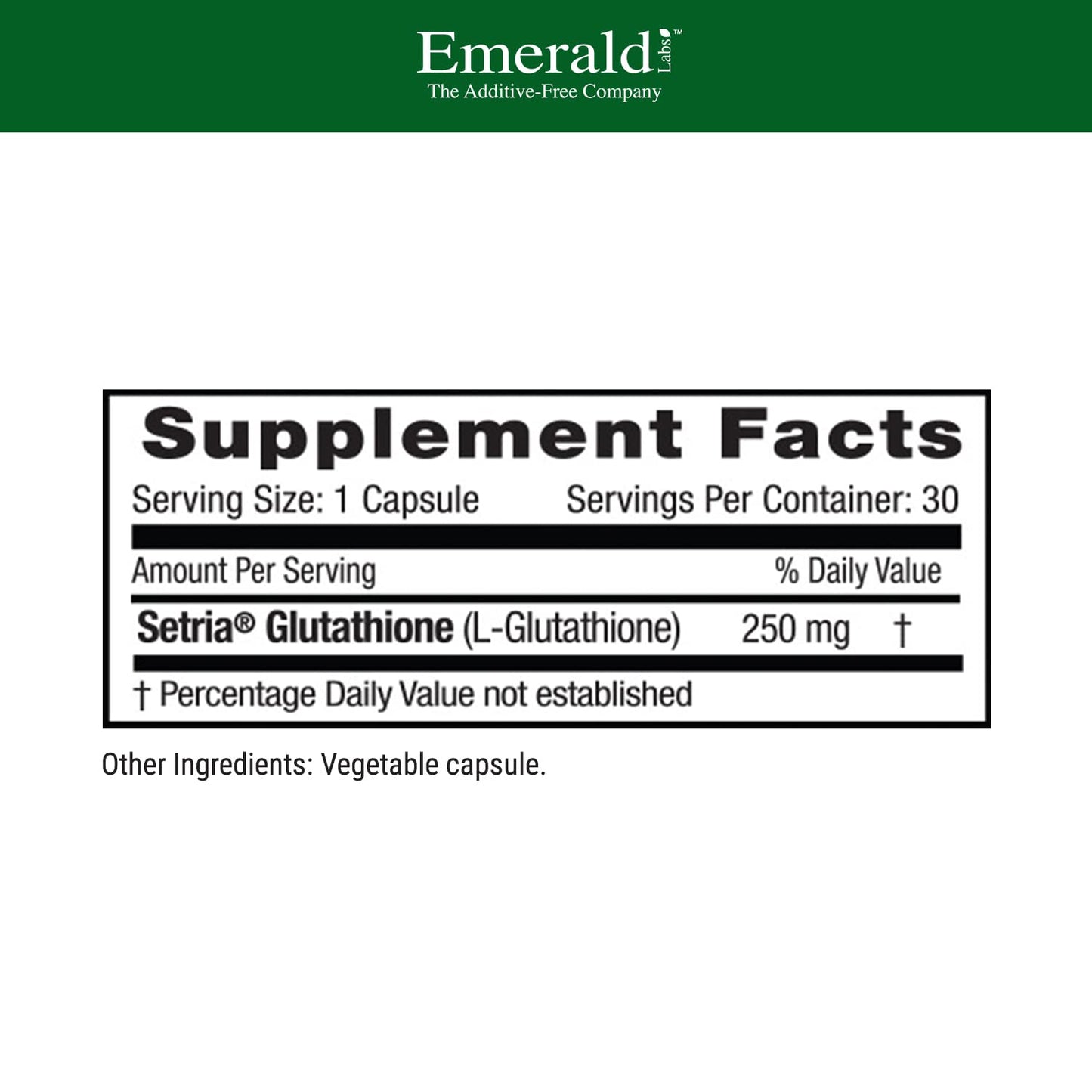 EMERALD LABS Setria L-Glutathione – Powerful Glutathione Supplement | Liver & Immunity Support
