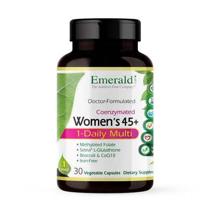 EMERALD LABS Women's 45+ 1-Daily Multi - 30 Veg Capsules - Gluten-Free