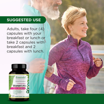 Emerald Labs Women's 45+ Clinical Multi – Gluten-Free & Vegetarian (120 VCaps)