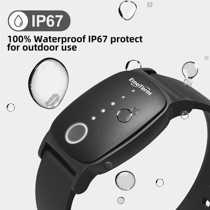 EmeTerm Explore FDA-Cleared Anti-Nausea Wristband | IP67 Waterproof, Rechargeable, Drug-Free Morning Motion Sickness Relief — Galaxy Black
