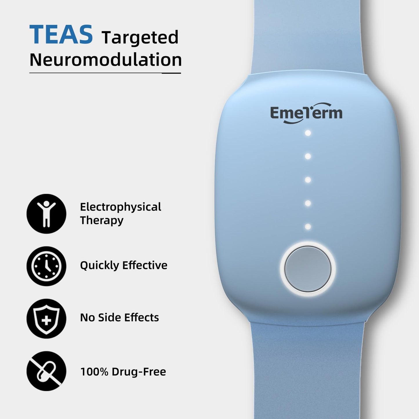 EmeTerm Fashion FDA-Cleared Nausea Relief Wrist Bands – Drug-Free, Non-Invasive