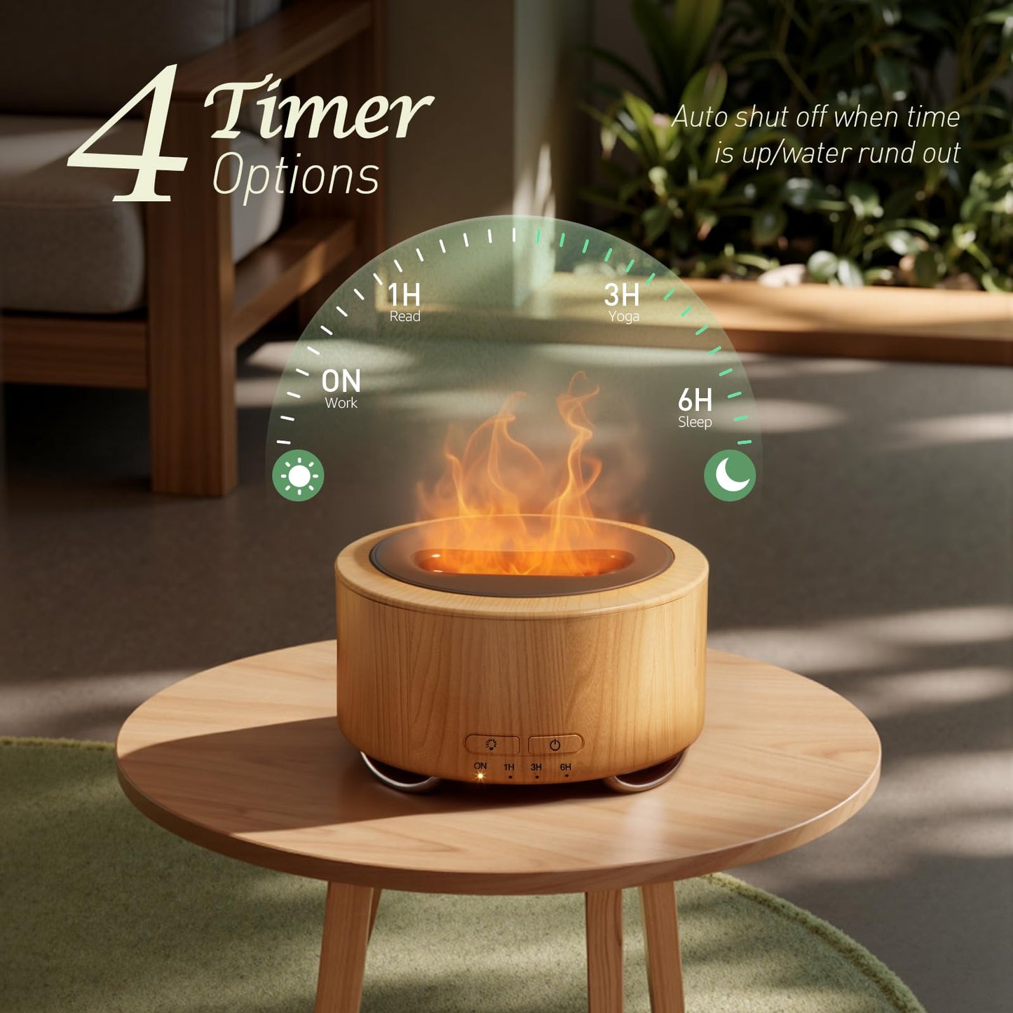 Emochies 500ML Essential Oil Diffuser – 9-Color LED Night Light, Home Humidifier