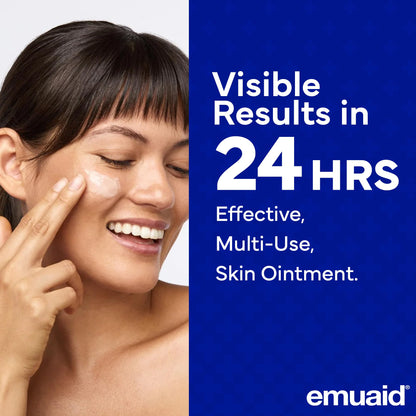 emuaid Ointment for Eczema & Psoriasis Relief – 16oz, Steroid-Free, Chemical-Free