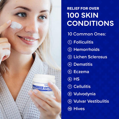 emuaid Ointment for Eczema & Psoriasis Relief – 16oz, Steroid-Free, Chemical-Free