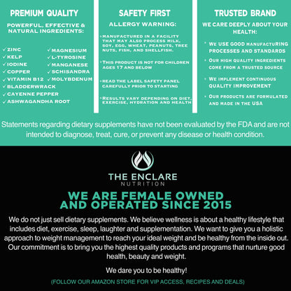 The Enclare Nutrition Thyroid Support with Iodine – Balance Hormones, Energy & Focus