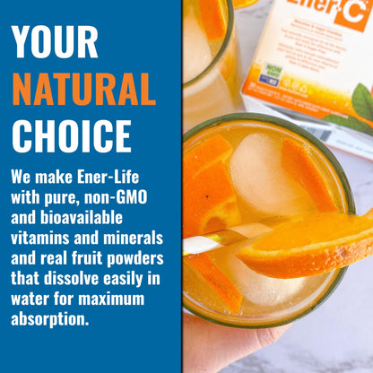 Ener-C Sugar Free Multivitamin Drink Mix – Orange & Berry, 60 Count