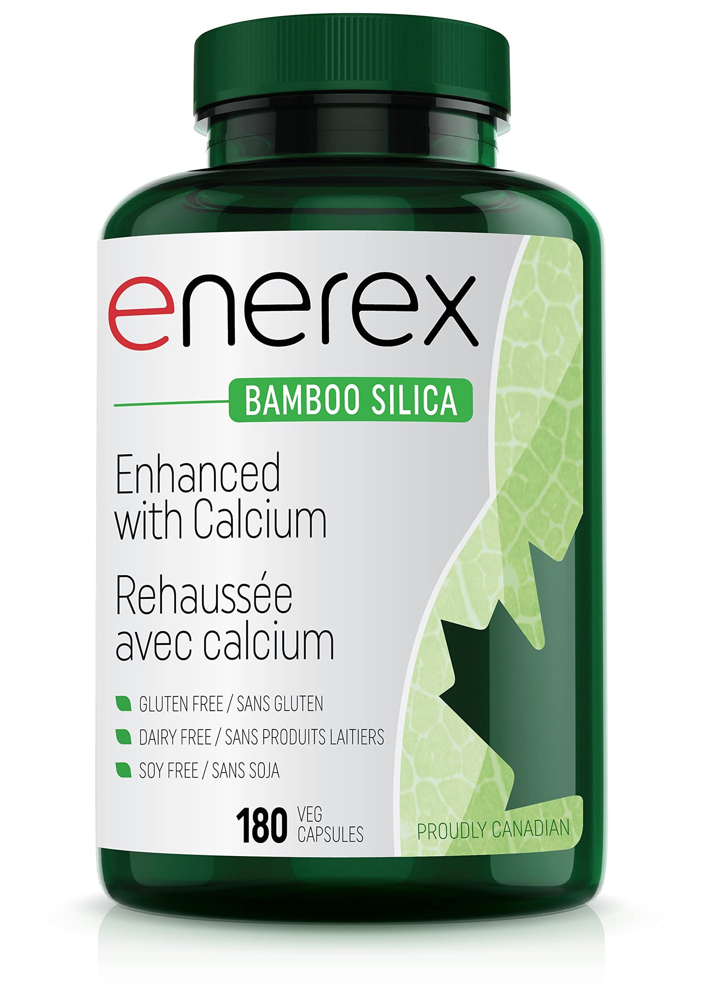 ENEREX Bamboo Silica with Calcium Citrate – 180 Veggie Caps | Bone & Dental Health