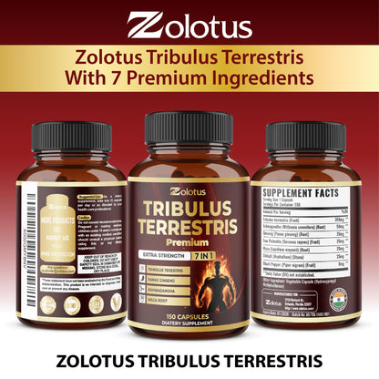 Tribulus Terrestris Supplement for Men & Women - 150 Capsules (5-Month Supply)