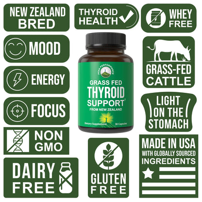 Raw Desiccated Thyroid Supplement | Grass-Fed NZ Beef Neck & Thyroid Capsules