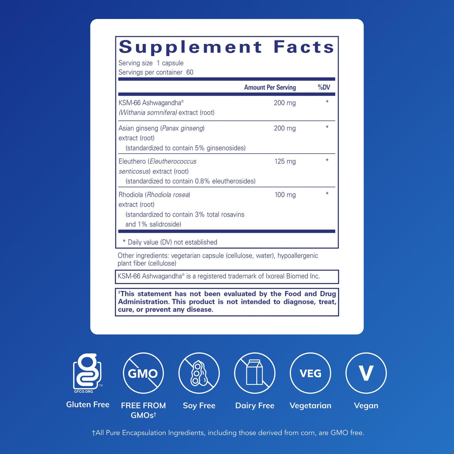 Pure Encapsulations Energy Xtra - Adaptogen Formula for Stamina (60 Caps)