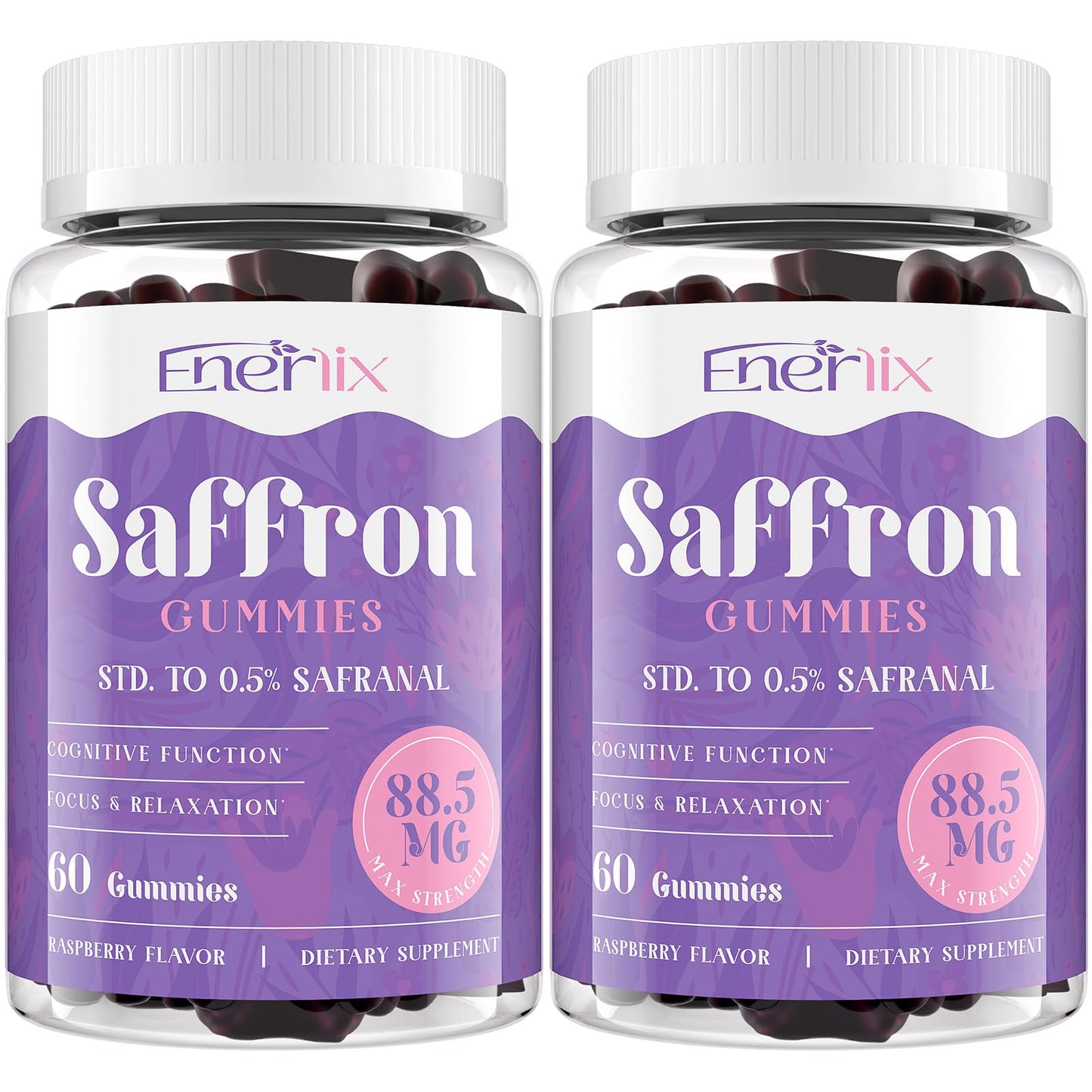 Enerlix Saffron Gummies 88.5 mg – Mood & Focus Support, 120 Servings