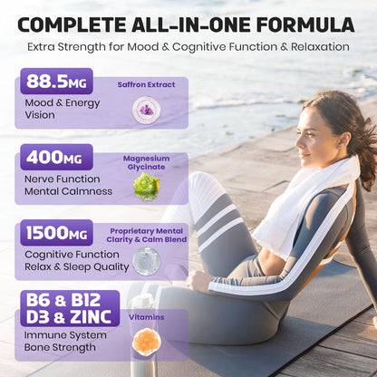 Enerlix Saffron Gummies 88.5 mg – Mood & Focus Support, 120 Servings