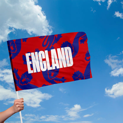 England Red and Blue Lions Flag with Sleeve - WC26 - 4 Sizes!