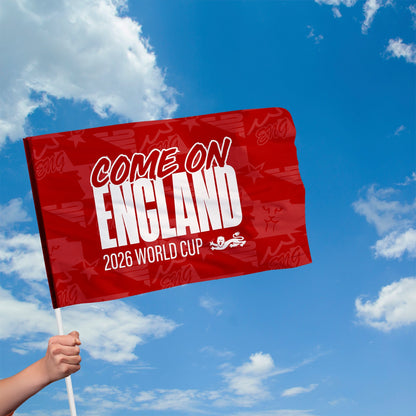 Come on England! - Flag with Sleeve - WC26 - 4 Sizes!