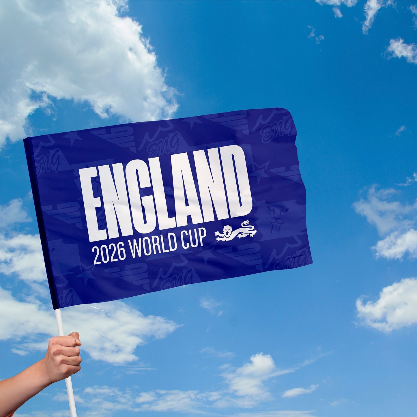 England - Blue - Flag with Sleeve - WC26 - 4 Sizes!