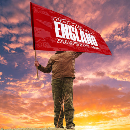 Come on England! - Flag with Sleeve - WC26 - 4 Sizes!