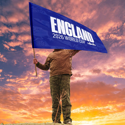 England - Blue - Flag with Sleeve - WC26 - 4 Sizes!