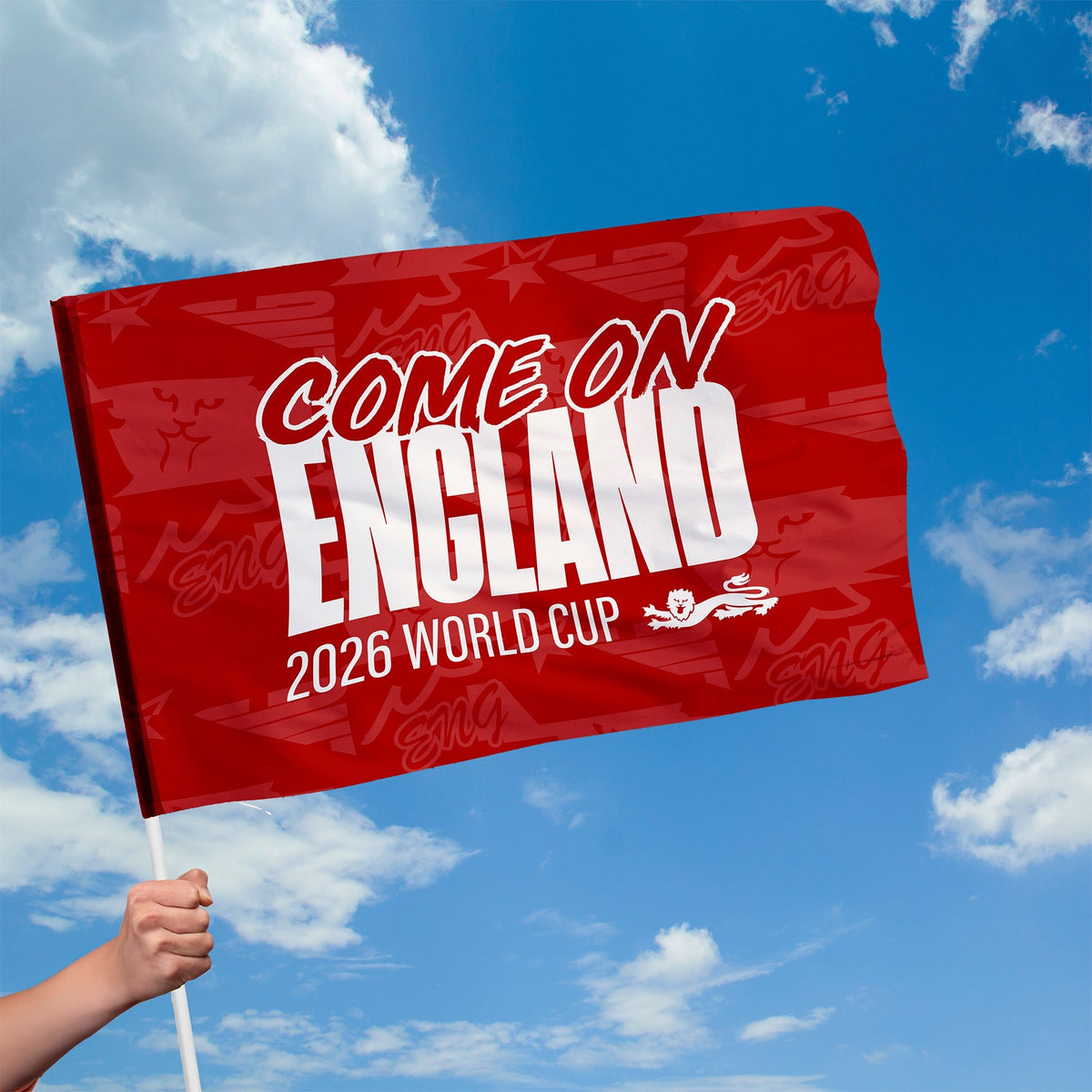 Come on England! - Flag with Sleeve - WC26 - 4 Sizes!