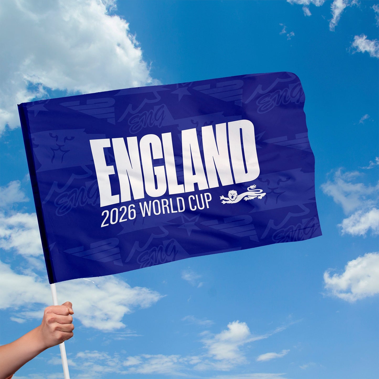 England - Blue - Flag with Sleeve - WC26 - 4 Sizes!