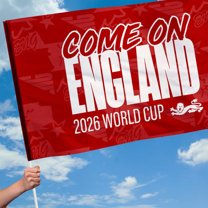 Come on England! - Flag with Sleeve - WC26 - 4 Sizes!