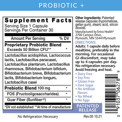 Eniva Health Probiotic with Prebiotic - 50B CFU, 30 Caps