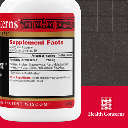 Enteromend Digestive Enzyme – Gut Health, Bloating & Food Sensitivity Relief | 90 Capsules
