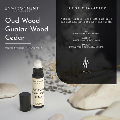 ENVIRONMENT Inspired by Designer TF Oud Wood – 10ml Roll-On Perfume, Vegan & Cruelty-Free