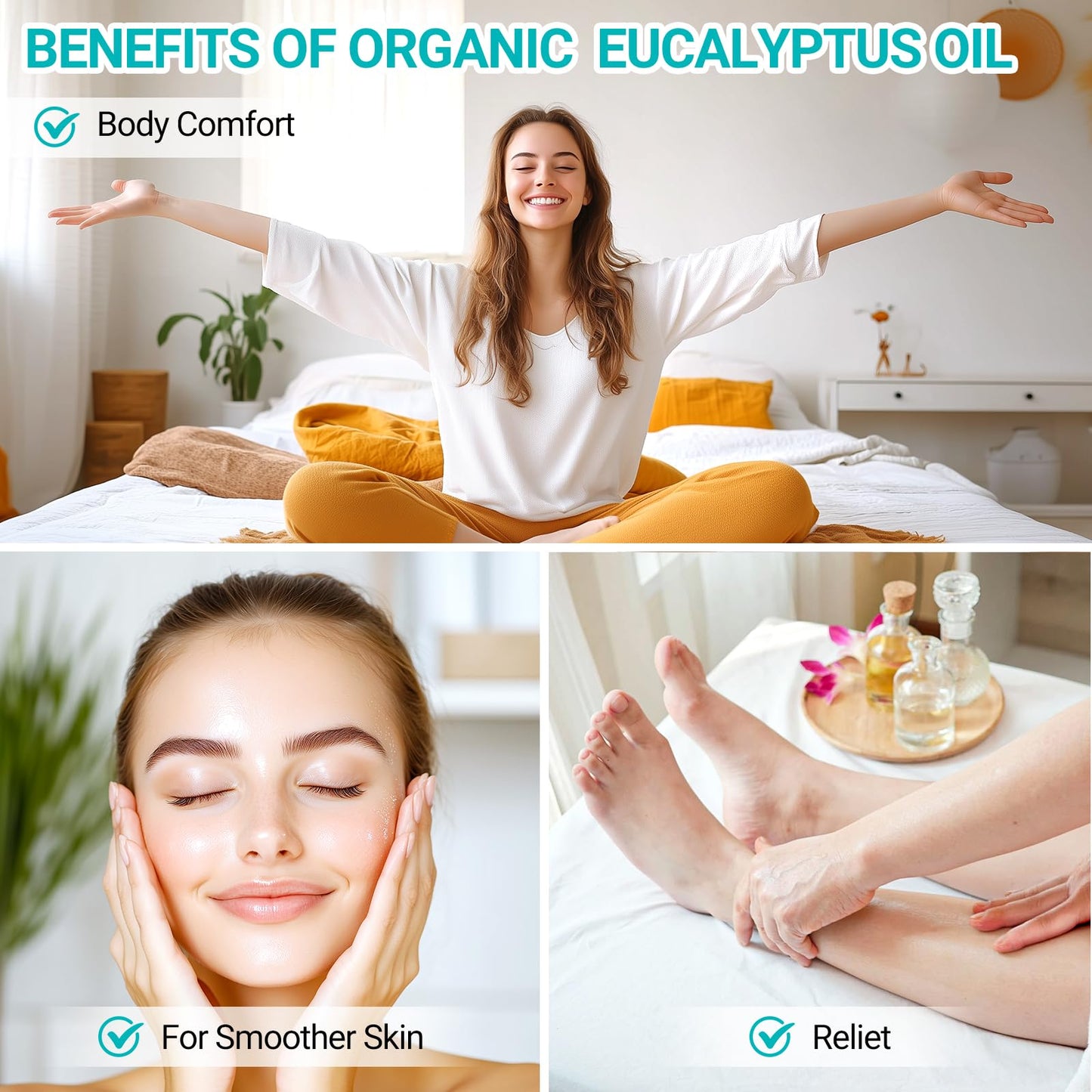 ENYORLI Eucalyptus Essential Oil 3.38 fl oz – 100% Natural, Undiluted, Therapeutic Grade for Skin, Aromatherapy, Diffuser & Humidifier