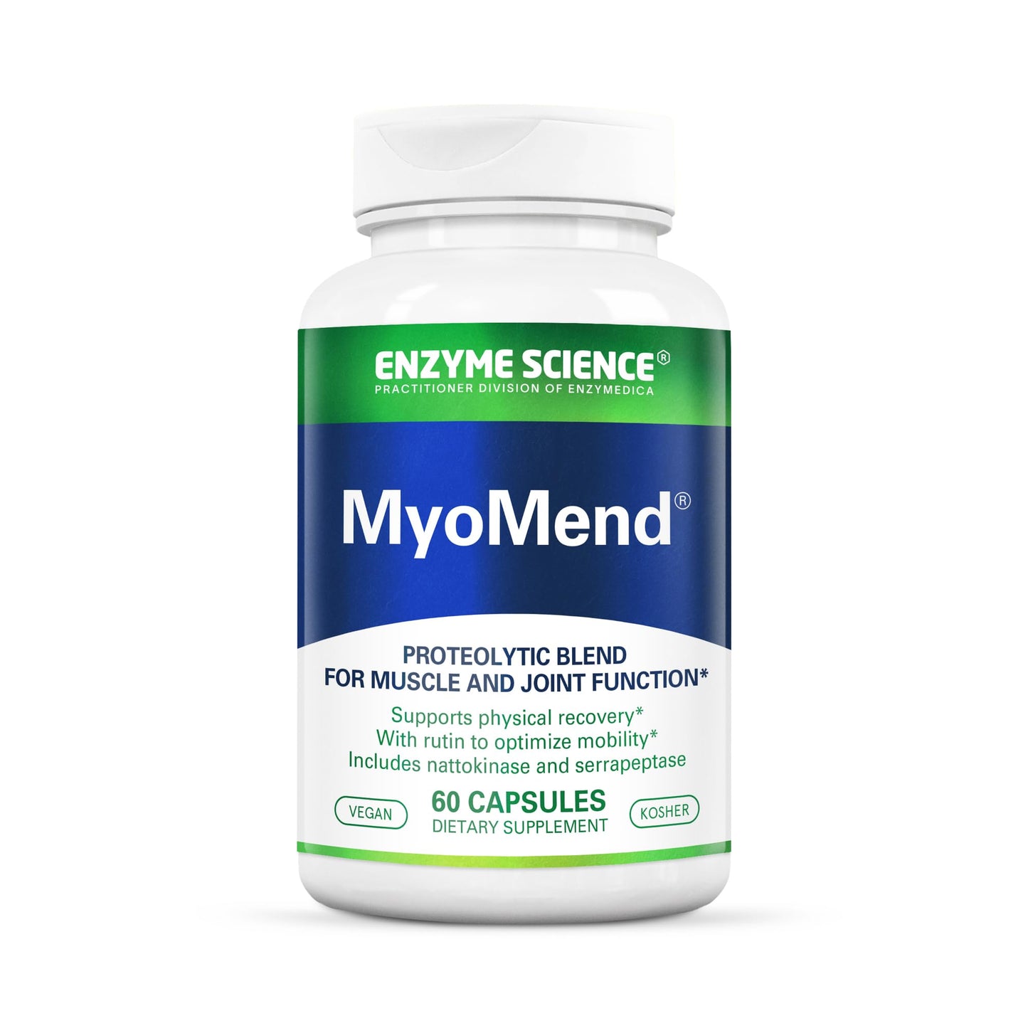 Enzyme Science Myomend 60 Capsules – Muscle & Joint Support | Bromelain & Rutin | Vegan & Kosher