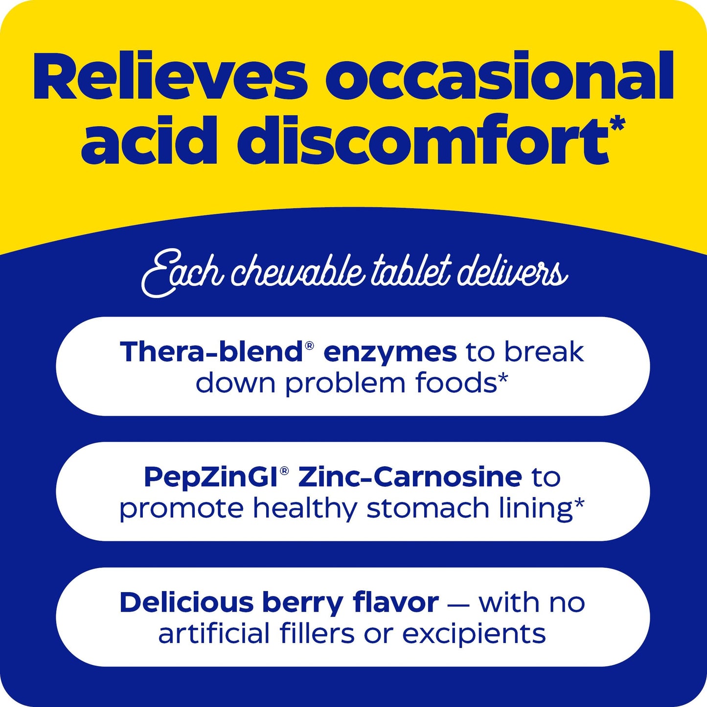 Enzymedica Chewable Acid Soothe - Heartburn & Indigestion Relief, 30 Count