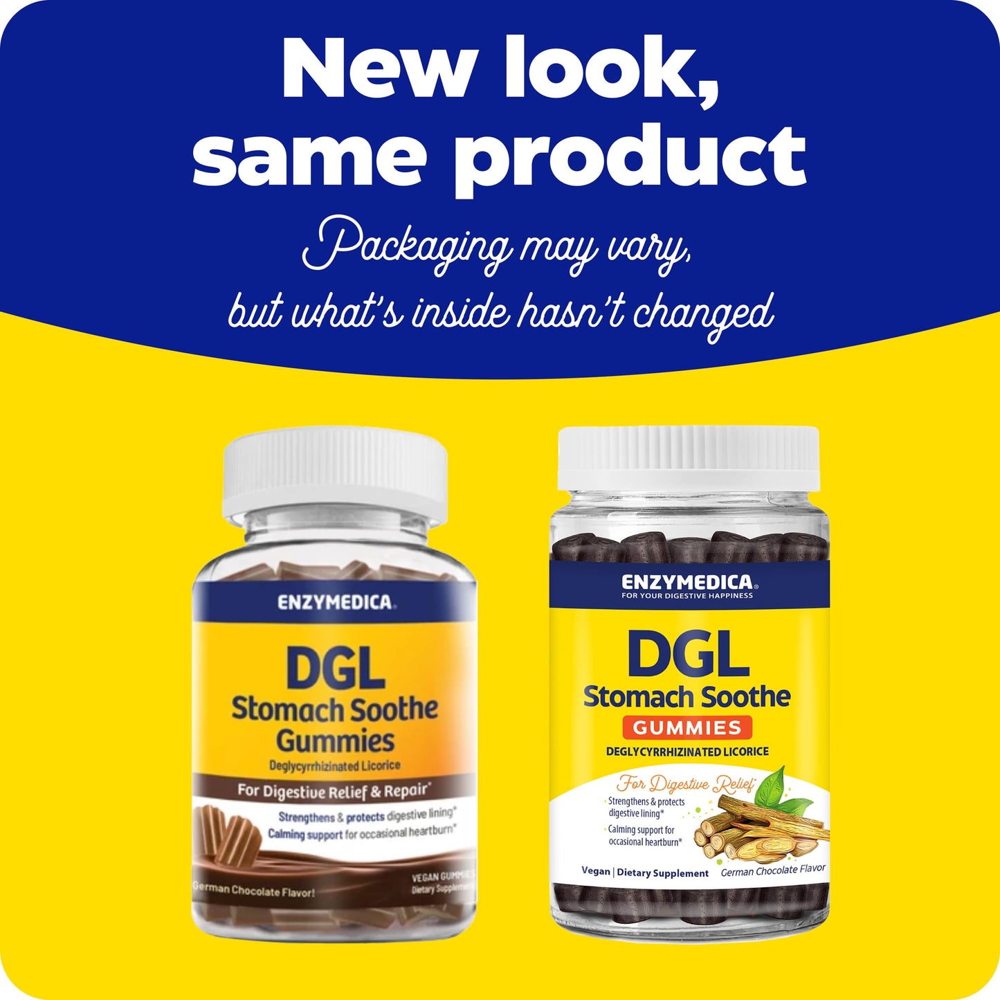 Enzymedica DGL Stomach Soothe Gummies – Deglycyrrhizinated Licorice, Digestive Support (Chocolate, 74 Count)